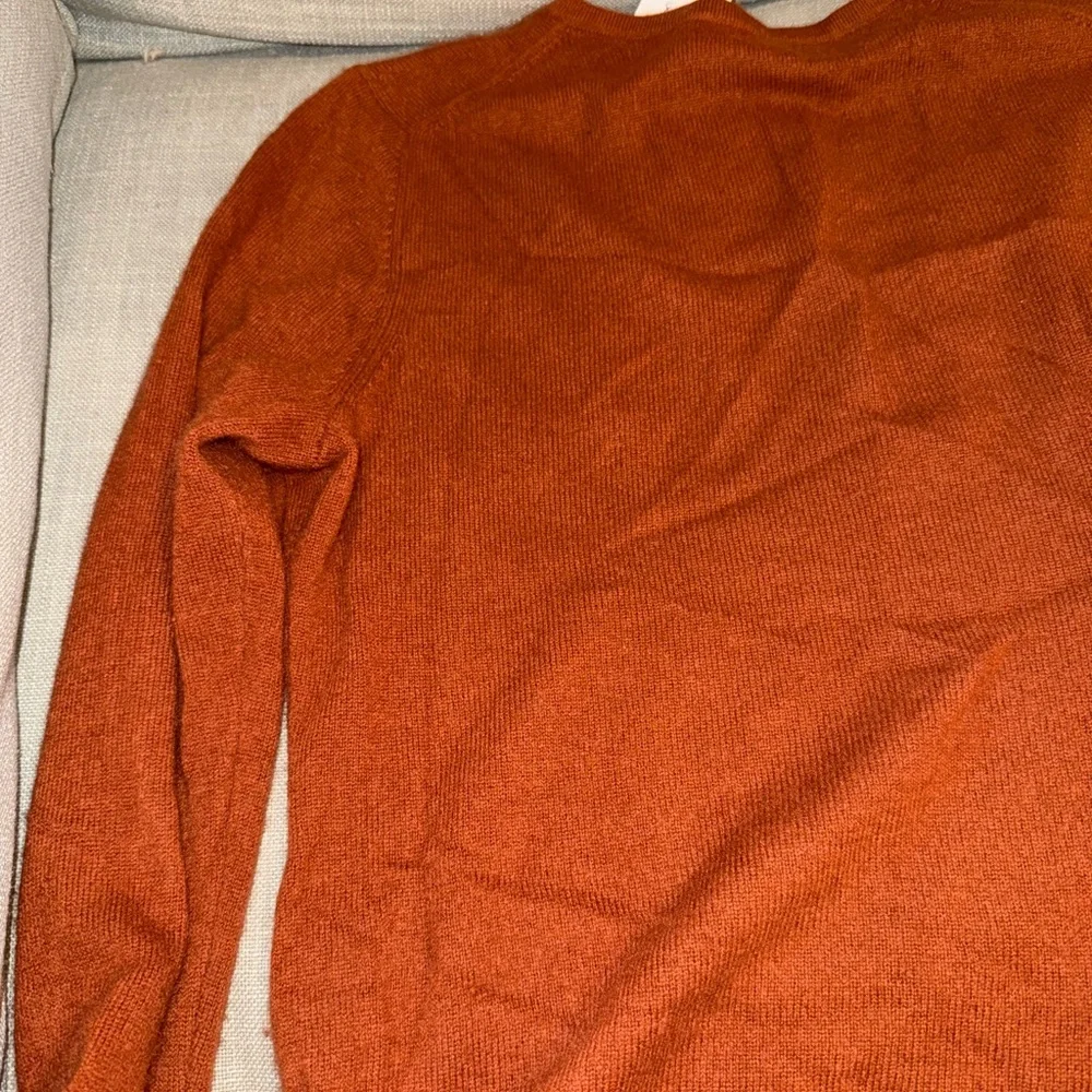 Charter Club Luxury Cashmere Sweater Rust Orange Women's long sleeve crewneck - Picture 4 of 7